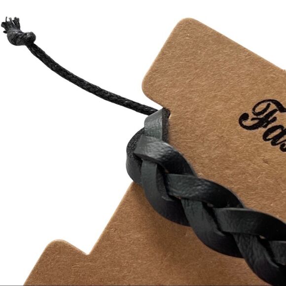 Leather Twist Braided Adjustable Leather Bracelet • NWT - Picture 3 of 5